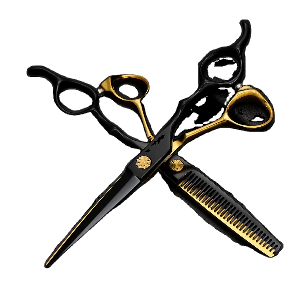 Profecional Barber Hair Cut Cutting Scissors Hairdresser Hairdressing Salon Thinning Titan Shears For Hair Stylist