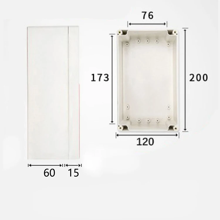 200x120x75mm Custom Plastic Enclosure ABS/PC Electronic Outdoor Project Enclosure IP65 Junction Box