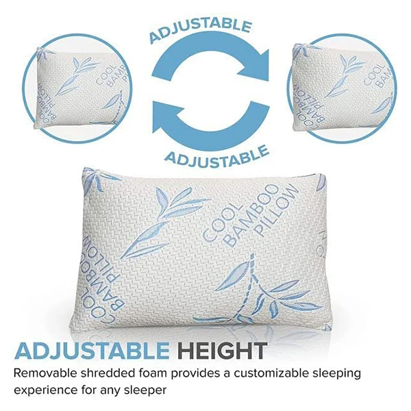 Wholesale Tpu Fabric Waterproof Sustainable Solid Cooling Pillow Protector Bamboo Fiber Pillowcase