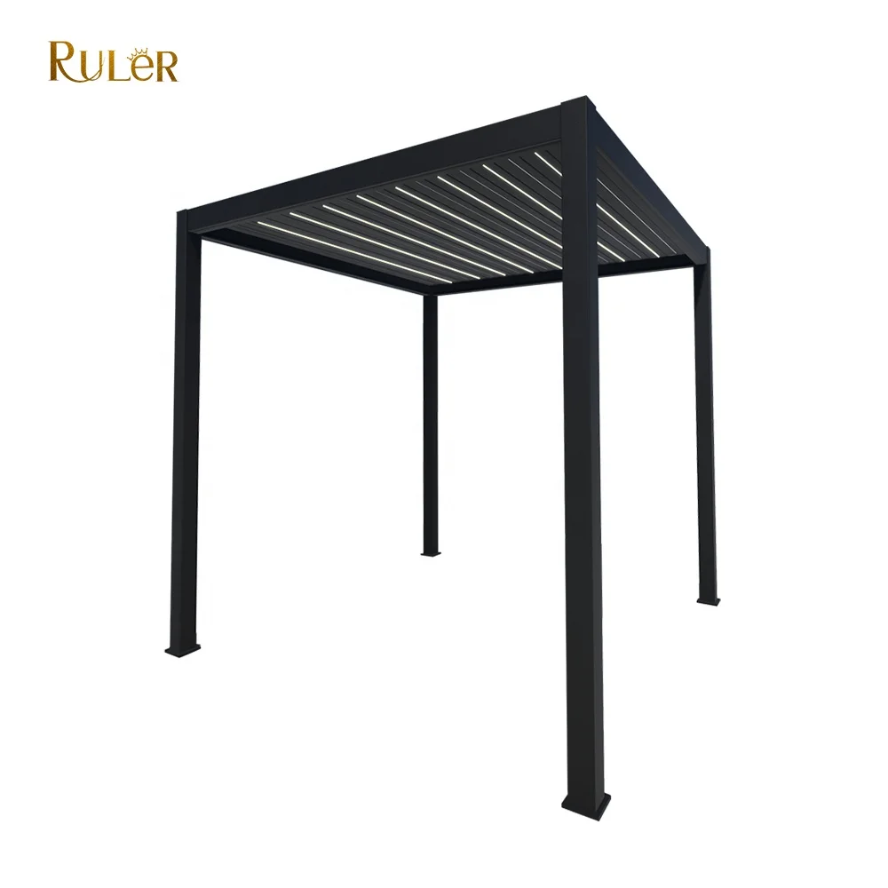 OEM Outdoor Waterproof Pergola 3x4 3x3 pergola Adjustable Electric Louvered Garden Gazebo Aluminum pergola