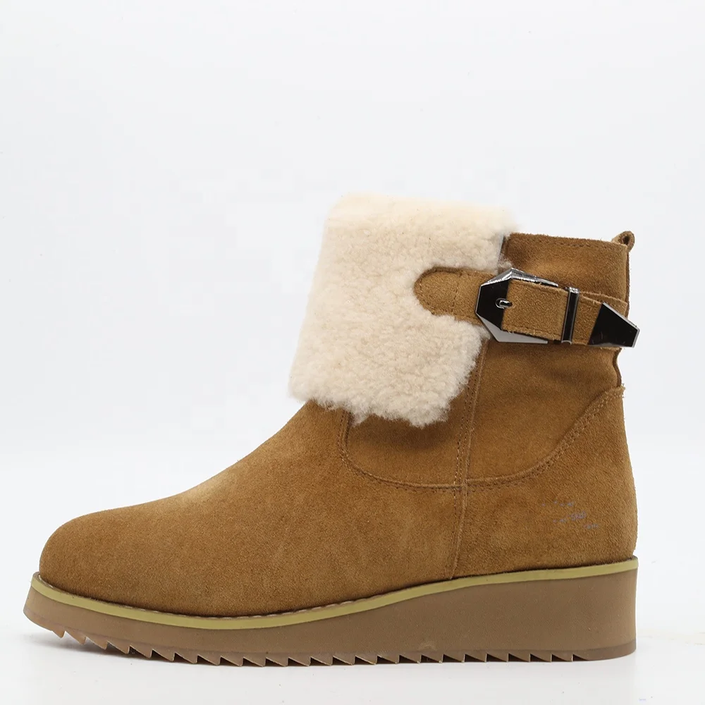  Warmlab/дизайнерские ботинки martens из мягкой кожи с меховым воротником и боковой пряжкой на