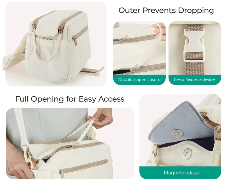 Ultra-light Compact Crossbody Camera Bag with Fluffy Rain Cover Ultralight Accessories for Digital Gear & Camera