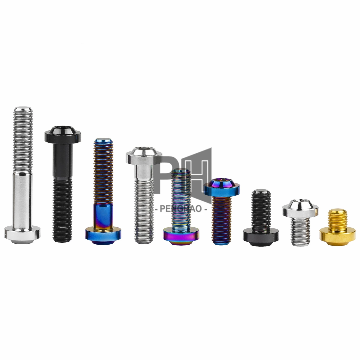 Titanium Bolt Bicycle Set M6x12 15 20 25 30 35mm Hex Umbrella Head Ti Screws Custom GR5 Baut for Bicycle Motorcycle Brake Disc