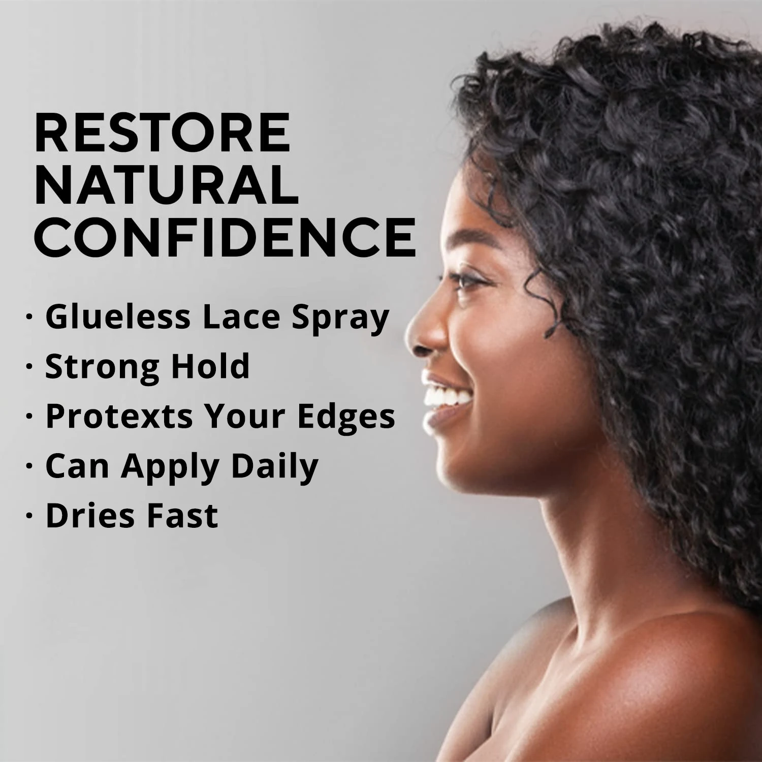 Private Label Fast Dry Lace Bond Long Lasting Protect Edges Natural Look Lace Melting and Holding Spray For Lace Front Wig