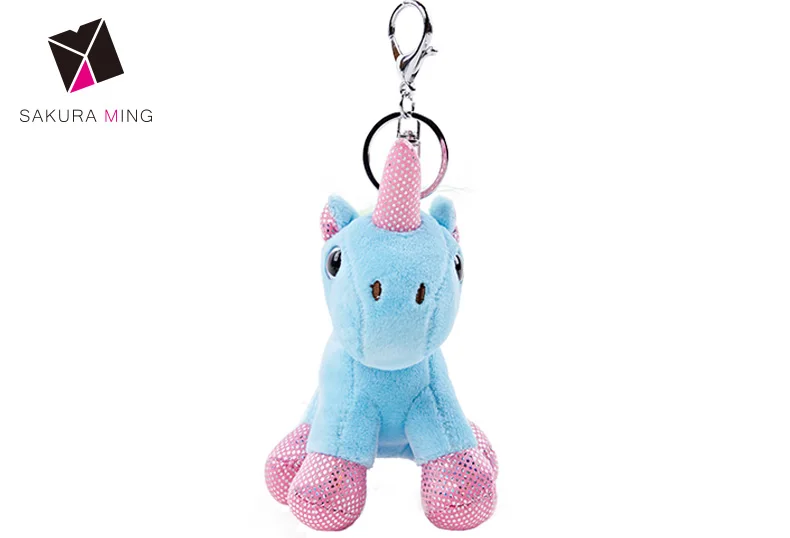 NEW design hot sale 10cm plush doll custom plush keychain soft toy keychain stuffed unicorn animal toys