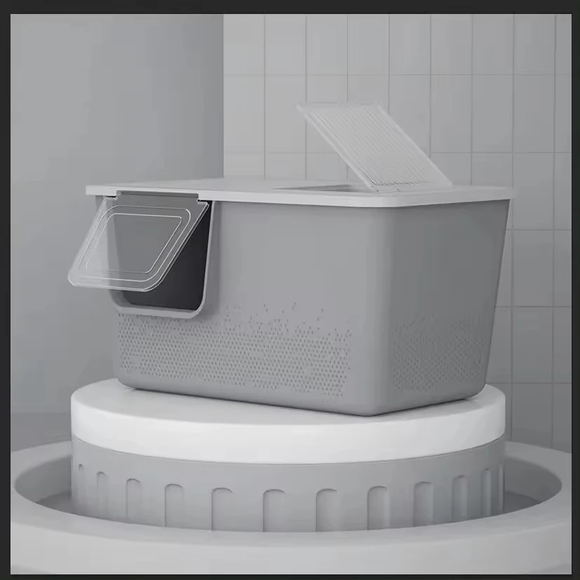 MMG Cleaning Plastic  Entrance Splash-Proof Cat Litter Box Cat Litter Box Foldable For Cats
