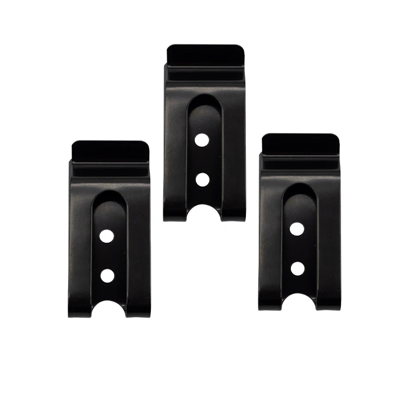 Metal Steel black plated spring belt clip for leather holsters