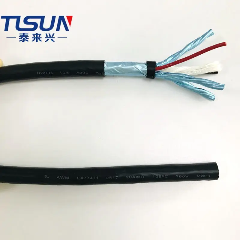 American Standard 2517 8x20AWG+D+AL special PVC Insulation Multicore Shielded Cable  Electronic Wire