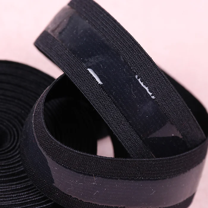 silicone non slip gripper band 25mm width available custom logo printing anti slip silicone elastic tape