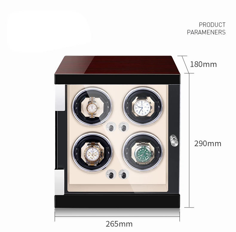 OLAI Unique Piano Paint Watch Winder Luxury Automatic Rotating Mechanical Watch Display Box