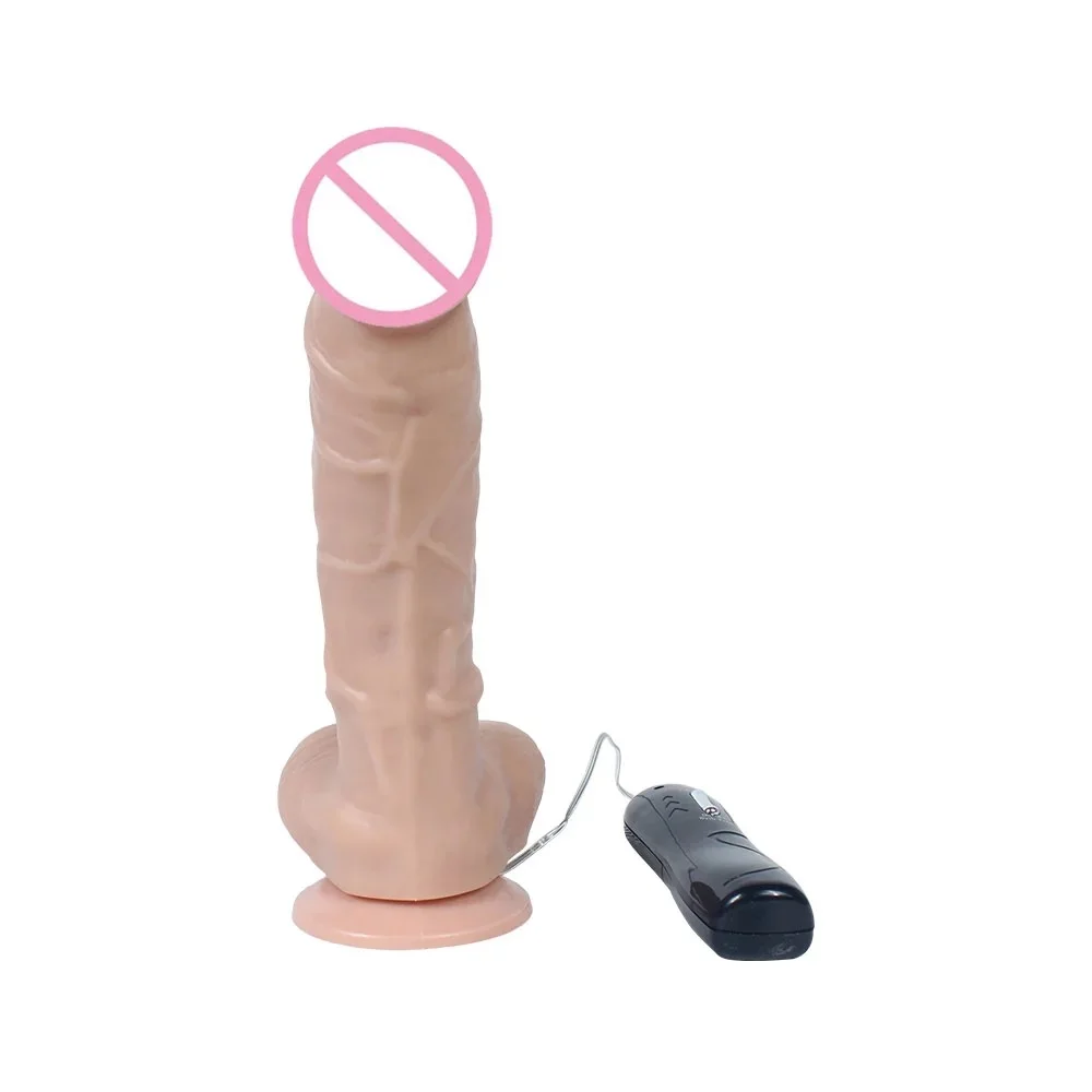 Huge Realistic Penis Dildo Vibrator Sex Toy Natural Flesh Color Vibrating Dildo For Women With Remote Control