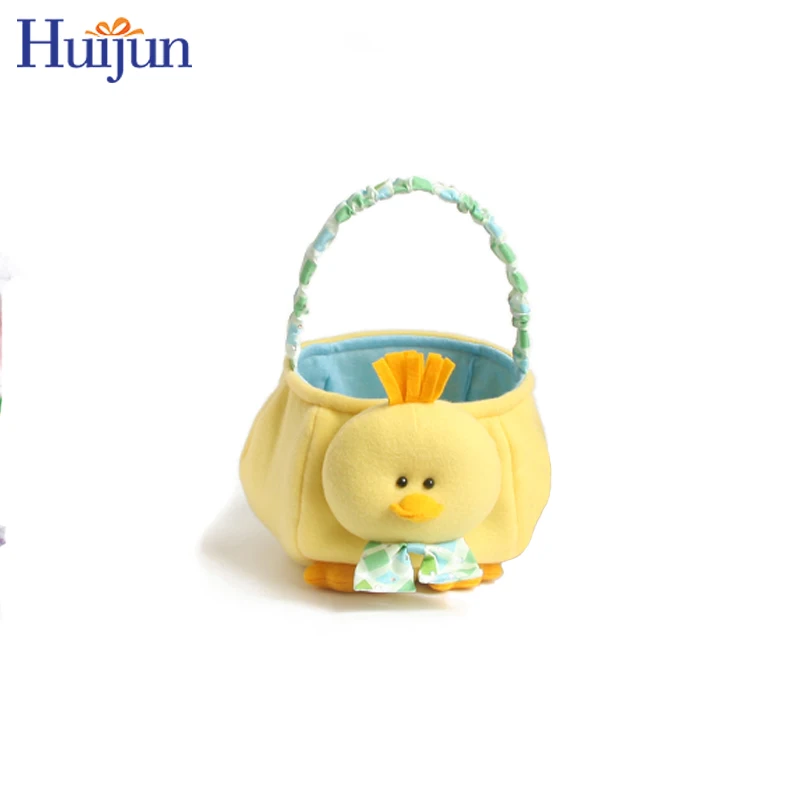 Wholesale custom Top Cute Easter Basket with Rabbit Bunny & Duck & Sheep Easter Bunny Bucket