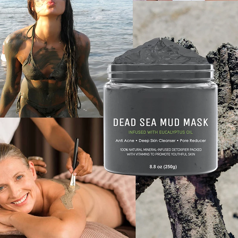 Private Label Moisturizing Whitening Face Body Beauty Clay Mask Deep Cleansing Pore Anti Acne Dead Sea Mud Mask