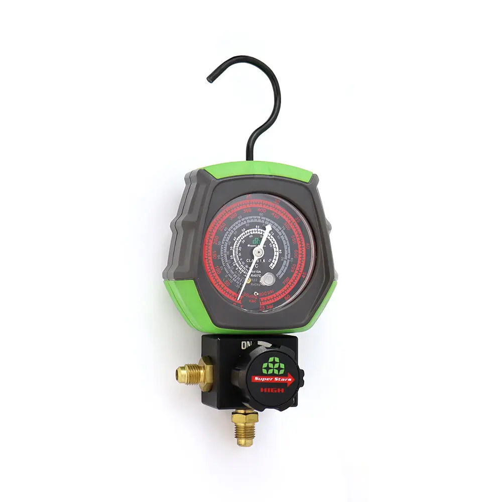 ST-B168 Mechanical Single Meter Suitable for R22 R404A R407C R410A Refrigerant  Manifold Pressure Gauge Sets