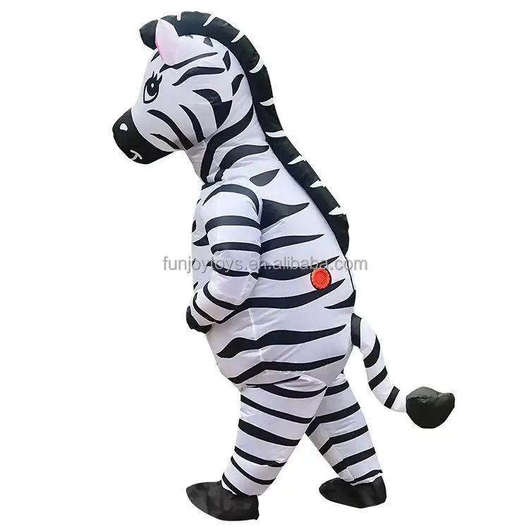 Lovely Zebra Inflatable Costume Adult Animal Cosplay Mascot Blow-up Costume for sale