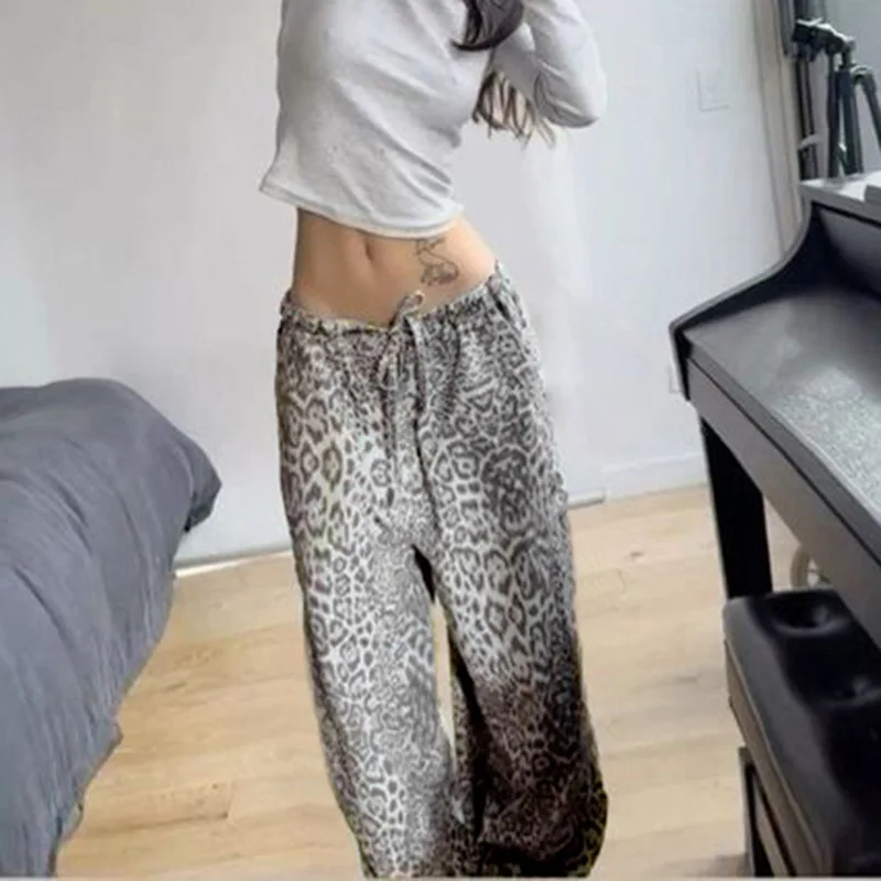 American Street Fashion Waist Tight Laced Pants Hot Girl Slimming Loose Casual Dance Pants for Women