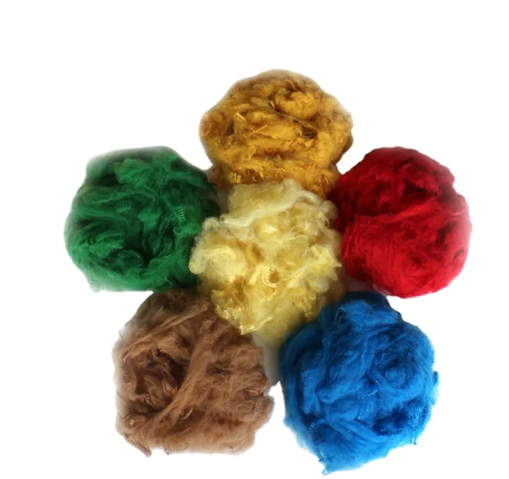 High Quality colorful manufactural recycled polyester staple fiber 3D*64mm
