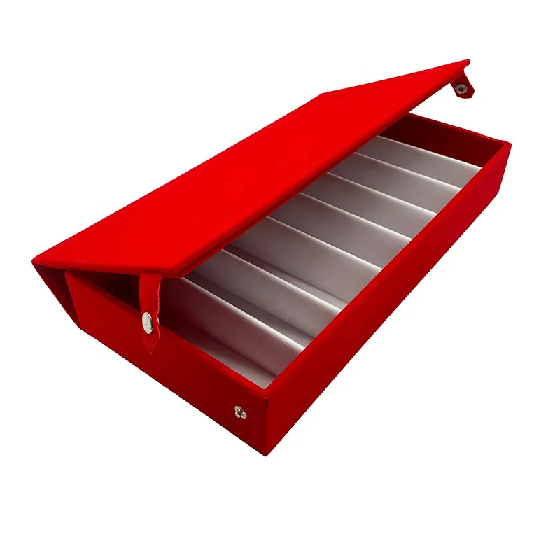 Custom Luxury Ladies Sunglass Storage Box 8PCS Sunglasses Fabric Case Velvet Sunglasses Tray
