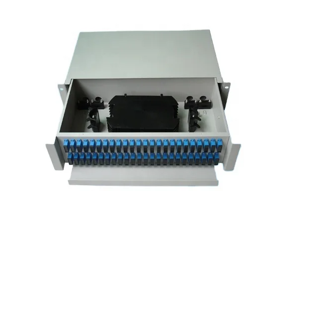 Sliddable Type Fiber Patch Panel 2.5U 48 Port Duplex 96 Core Rack Mount Loaded Unloaded Fiber Optic Distribution Frame ODF