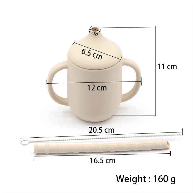 Baby Shower Gift Cartoon Mushroom Sippy Cup Sealed And Leak-Proof Straw Cup With Lid Feeding Liquid Feed Water Bottles For Girls