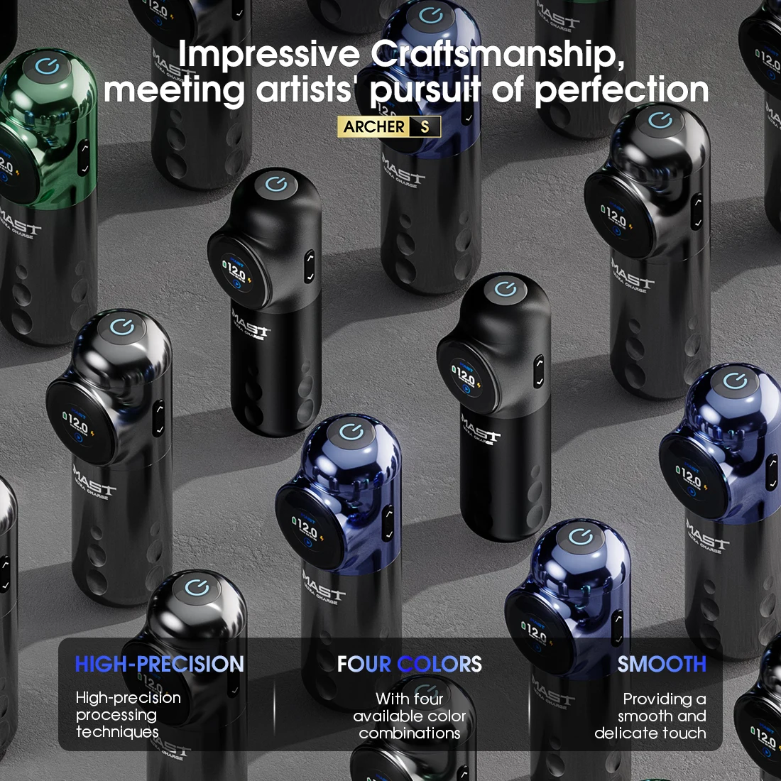 Mast Archer S Pen Electric Tattoo Machine Ultra-Fast Charging Permanent Make Up Tattoo Pen Dragonhawk