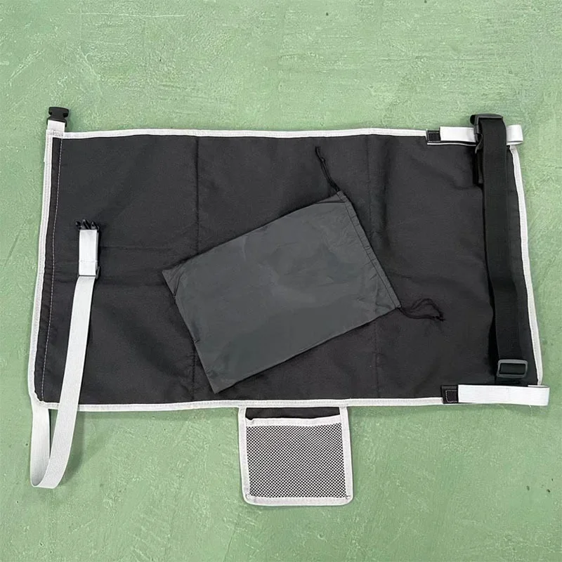 Portable Travel Foot Rest Hammock Toddler Bed Airplane Seat Extender Mat with Storage Pocket Fits Airplane Flights