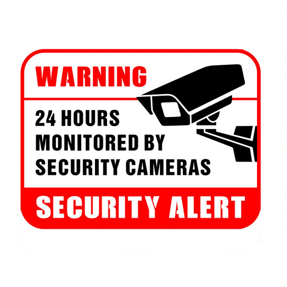 Security Cameras Commercial & Home Security Signs, Surveillance Video Warning! Deterrence Decals Surveillance Camera Sticker