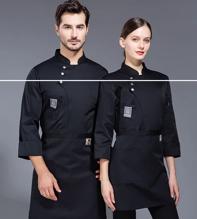 high grade unisex & waterproof  three quarter chef workwear or union for spring and autumn