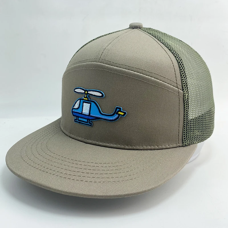 Oem Wholesale Custom Embroidery Patch Logo Unisex Sports Hat 7 Panel Flat Brim Gorras High Quality Suede Outdoor Snapback Cap