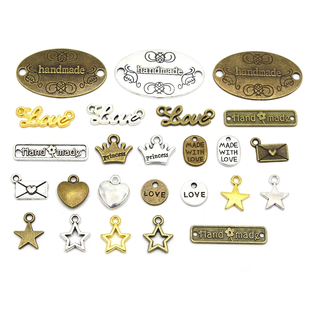 FREE SAMPLE Retro Metal Labels Tags Handmade Labels for Clothes Jeans Shoes Bag Silver Bronze Gold Alloy Hand Made Tag