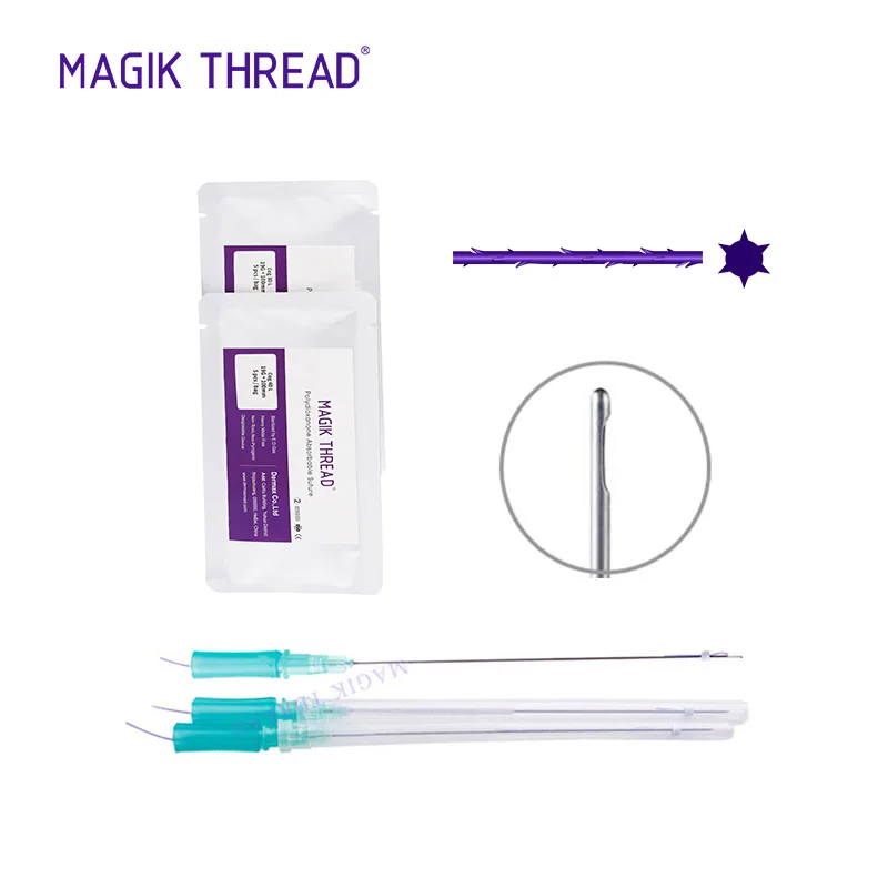 Medical products Cog 6D W Blunt 19G 100mm thread lift face pdo threadlift korea cannula plla suture