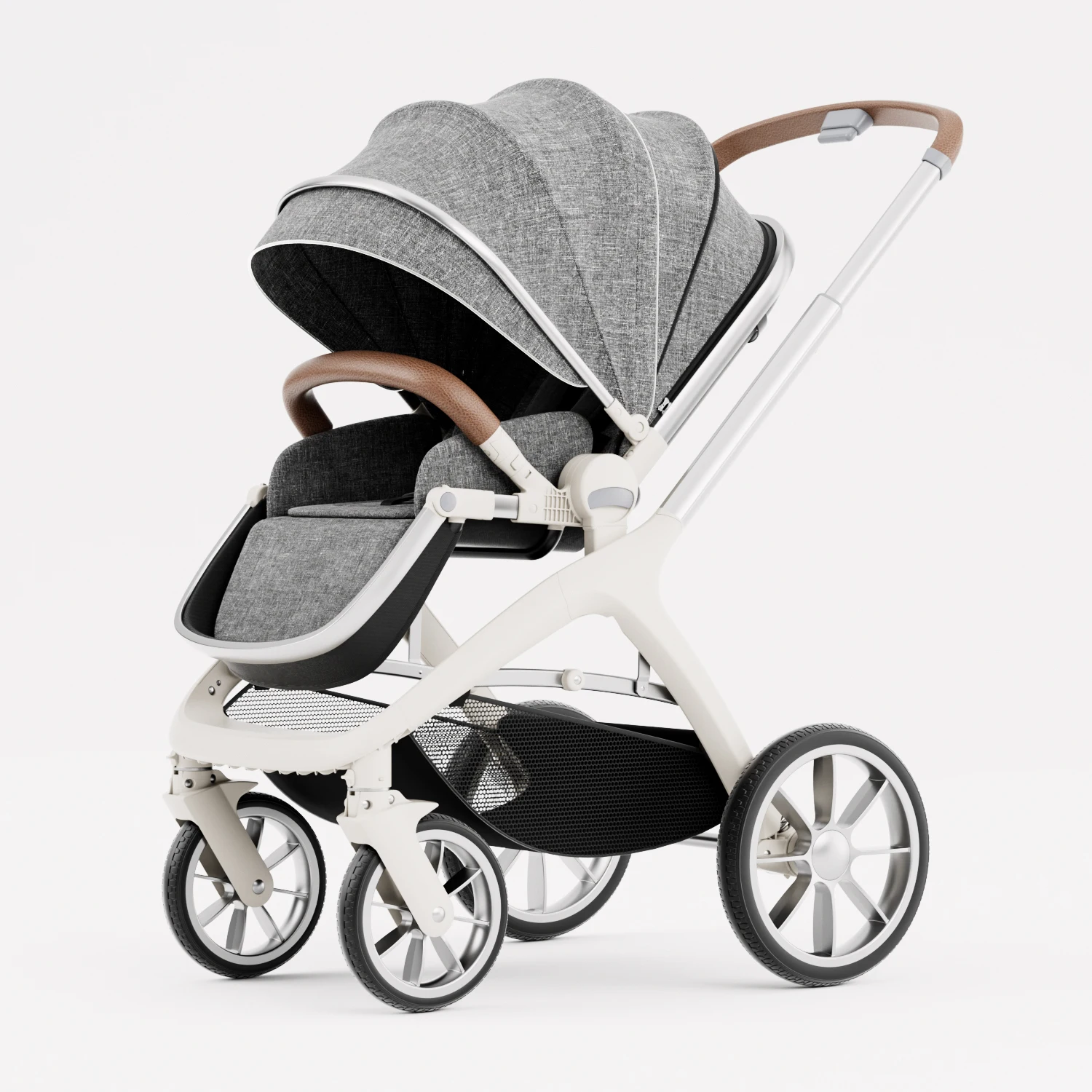 DDP Price Luxury Baby Car Cart Buggies Folding Trolley Stroller baby 3 in 1 with R129 car seat