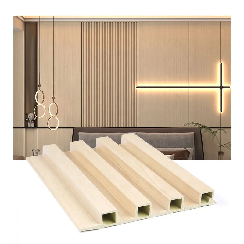 interior carbon corrugated wood slats seamless wainscoting charcoal timber look slatted wpc wall panels