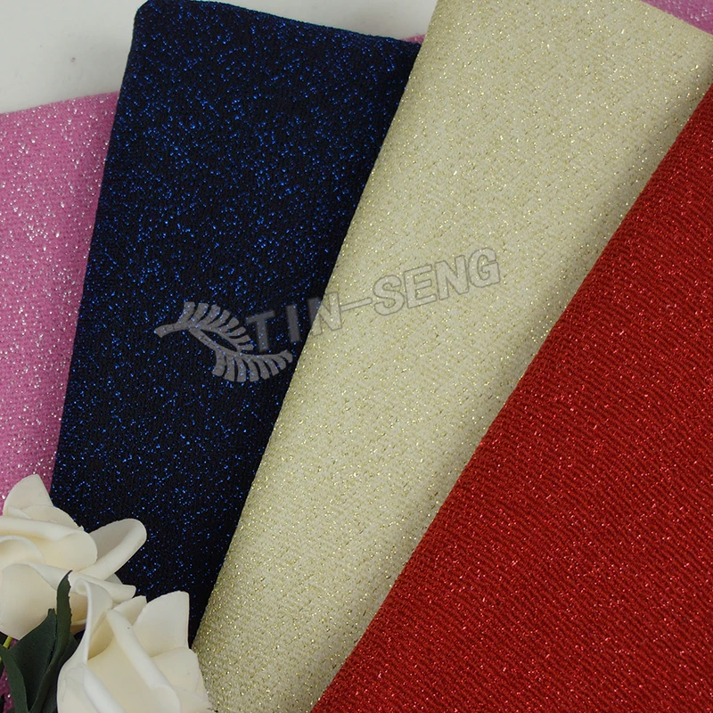 Gold Nylon Metallic Knitted Fabric for Garment Textile