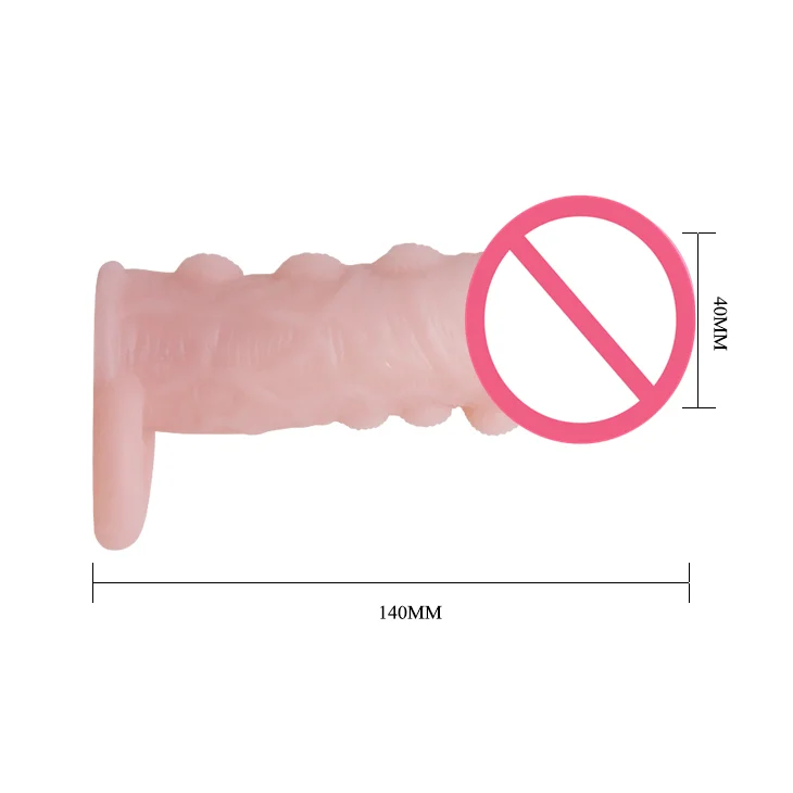 Realistic Soft Penis Condom Cock Penis Sexual Delay Ejaculation Toy for Men