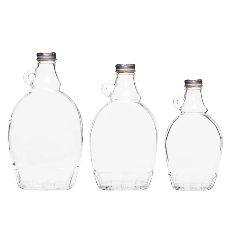 250ml 360ml 500ml Empty Maple Syrup 8oz 12oz 16oz Glass Bottles for Hot Sauce Drinking Juice with Screw Lid