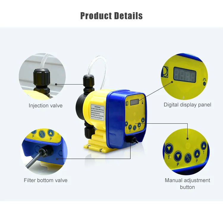 Sewage Water Treatment Diaphragml Chemical Chlorine Fluid Dosing Pump Acid and alkali resistant Metering Pump