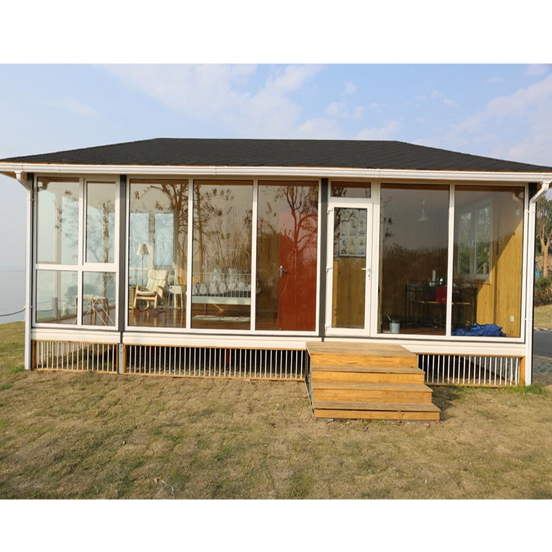 china other  prefab  import prefabricated wooden  house from china movable  conservatory sunroom