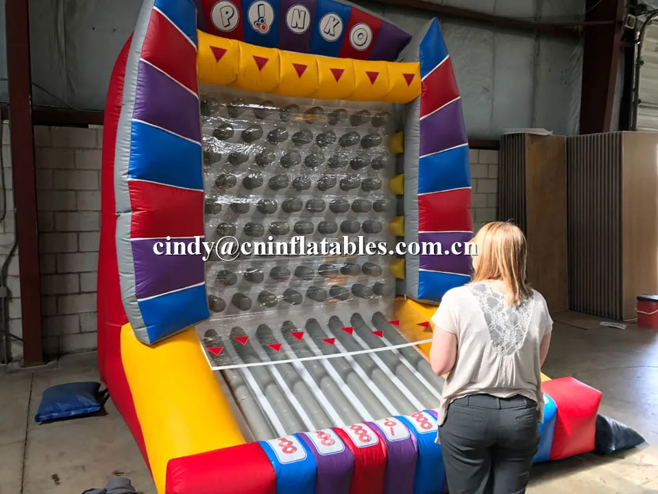 Большая игра Plinko надувной мяч 9x9x10 футов «стреляющий бросок» гол для детей и взрослых