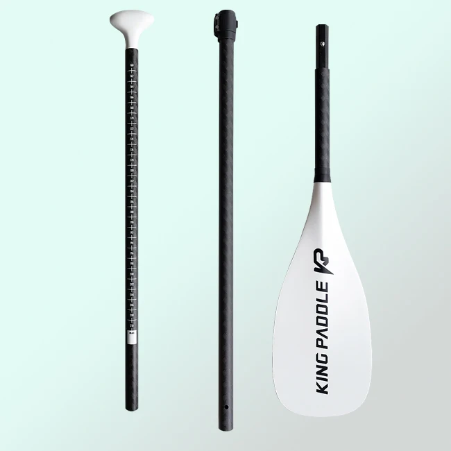 Kingpaddle 3 Piece Carbon Fiber SUP Board Paddle For Stand Up inflatable Paddle Board