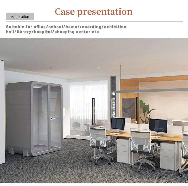privacy soundproof booth office pod meeting pod