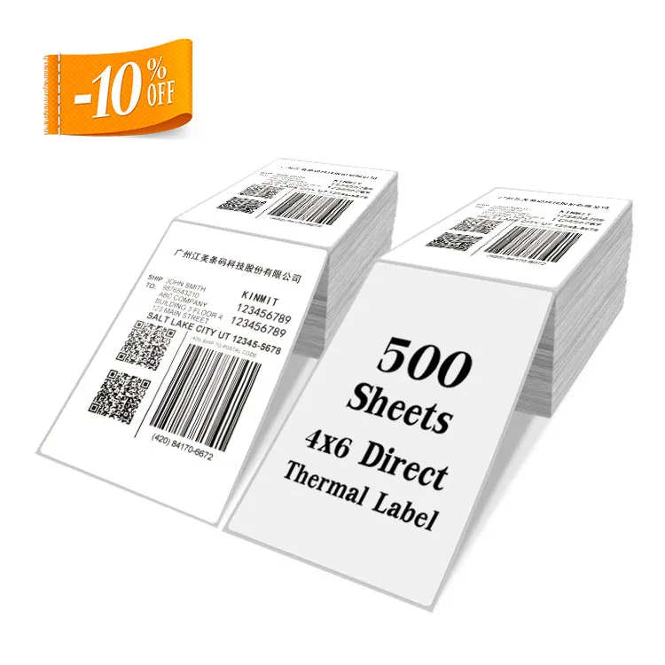 Direct Thermal Labels Shipping Label 4X6 inch Compatible with Zebr a Direct Thermal Printers
