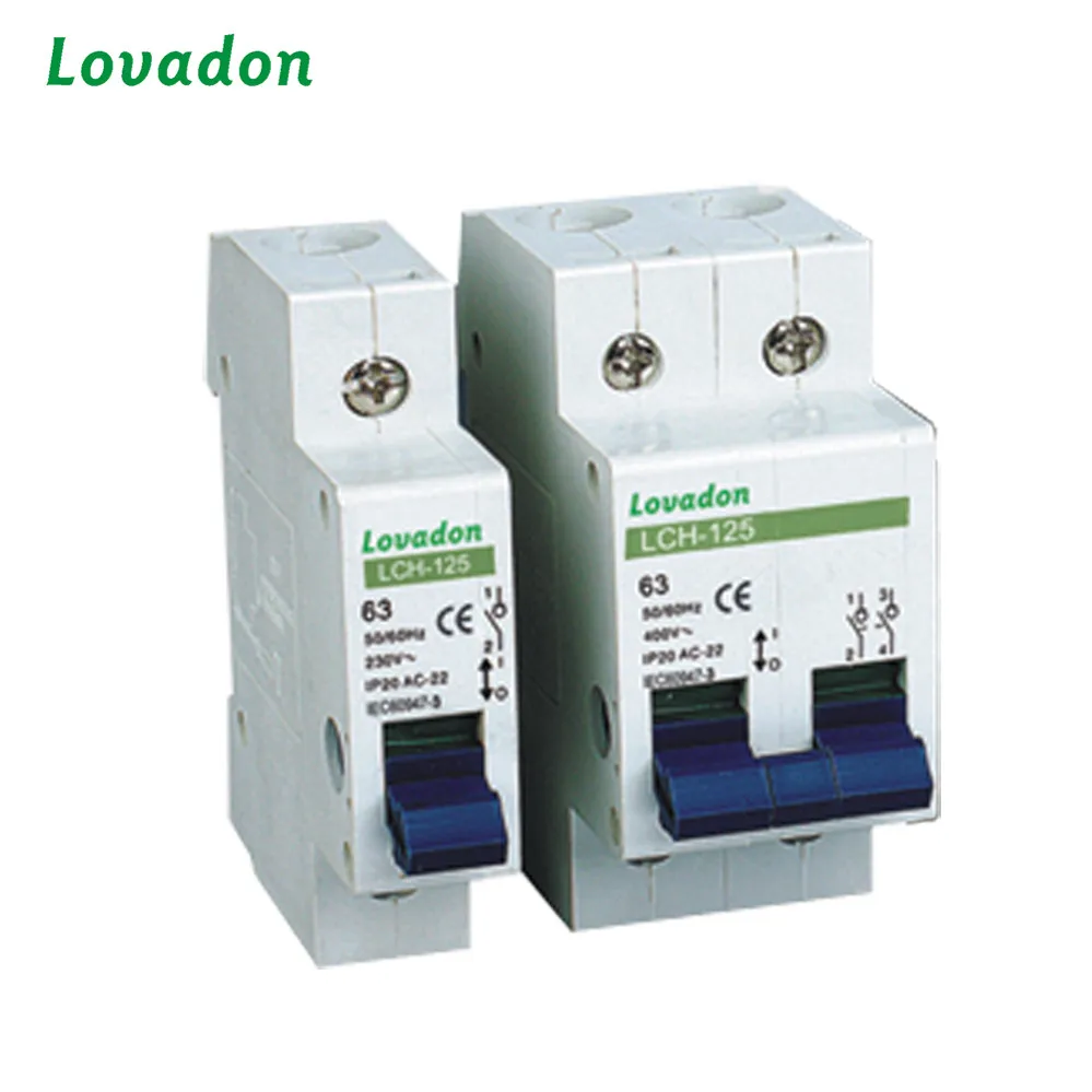 Китай LCH-125 2 P MCB IsolatingL переключатель 32A 100A Мини автоматический выключатель