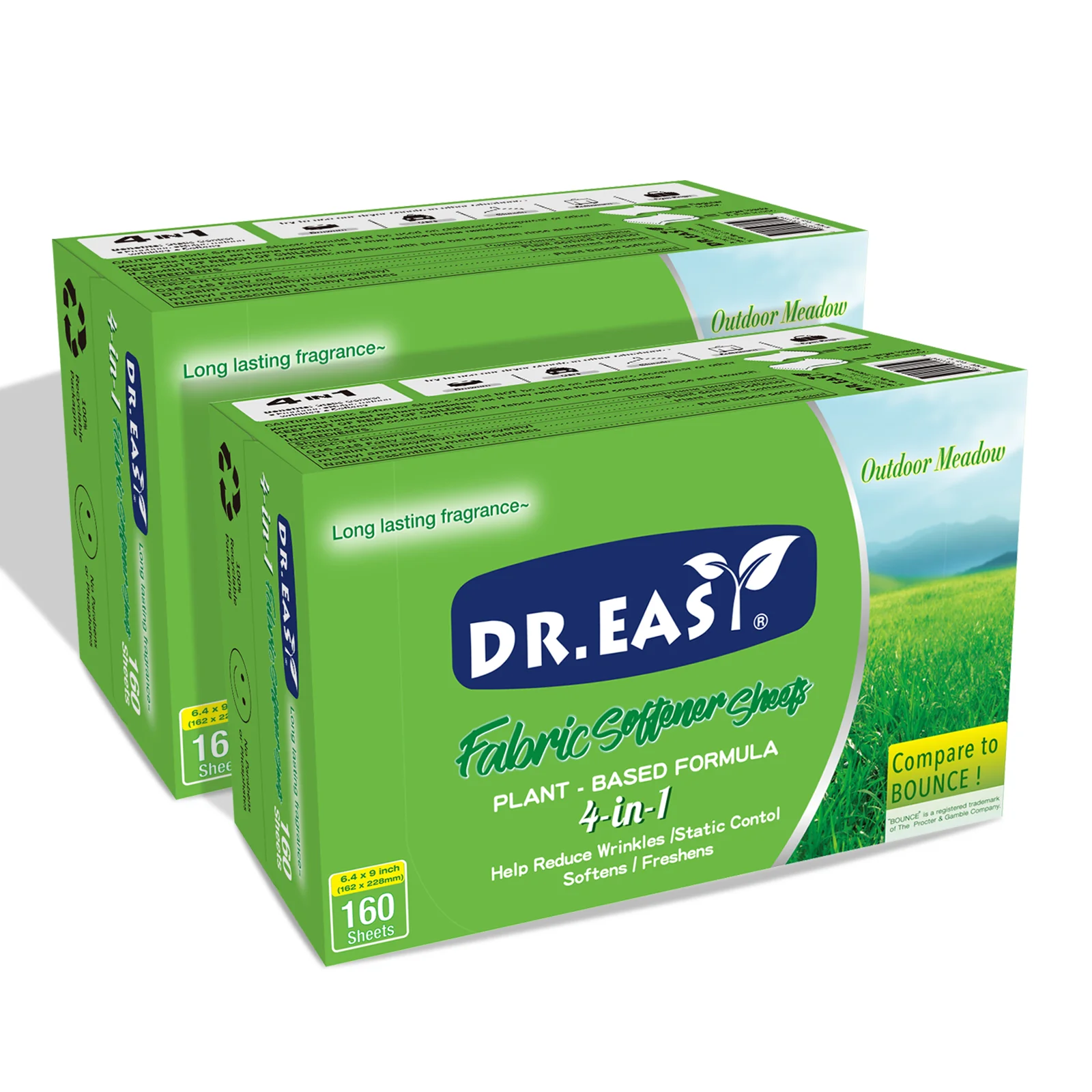 Amazon popular selling scented dryer sheets fabric softener sheets  for cloth washing with 160pcs