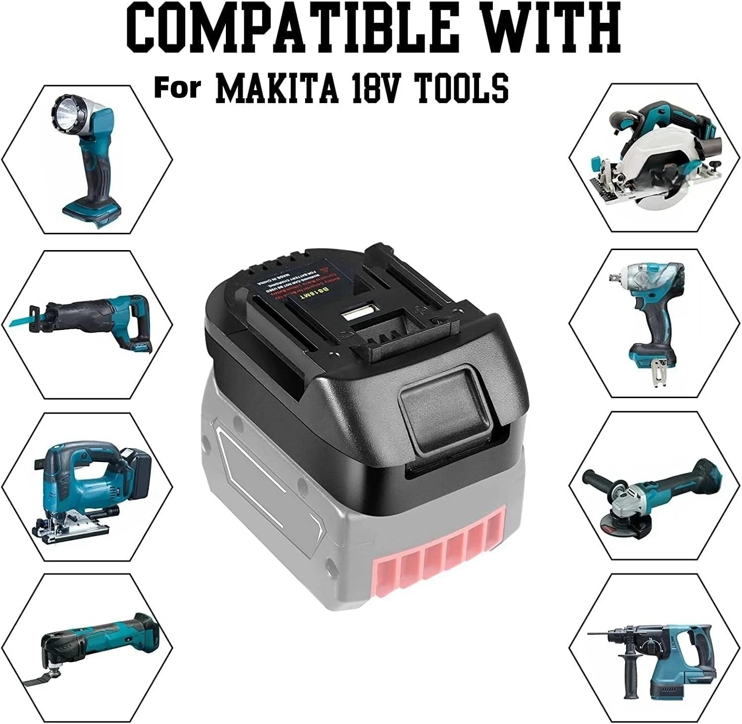 BS18MT Adapter for Bosch Professional 18V System GBA Battery convert to and Works for Makita 18V Tool battery replacement