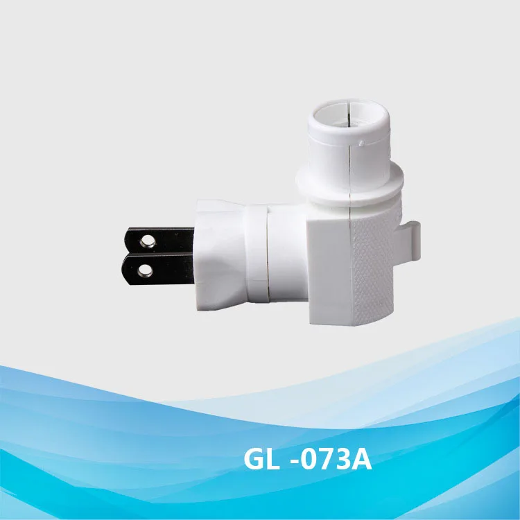 073A ETL approved rotating night light socket plug in USA Switch Lamp holder for night light