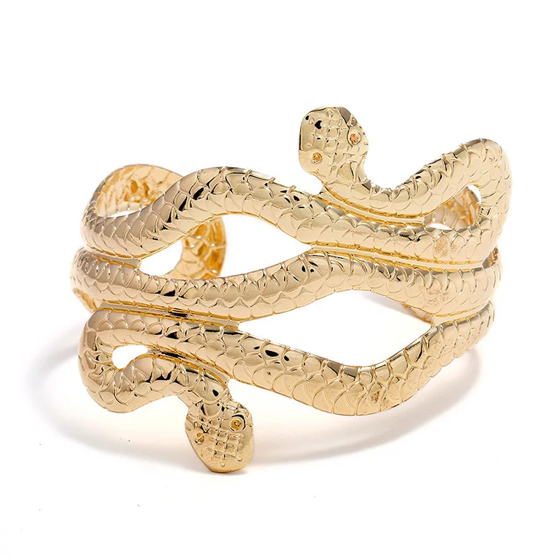 New Arrival  Arm Cuff Open Arm Bracelet Chic Egypt Cleopatra Swirl Snake Arm Cuff Armlet Armband Open Bangle Bracelet