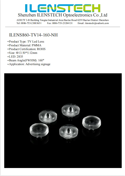 2835 lens spares par tv lights leds lens spares part 13.5mm backlight tv lens