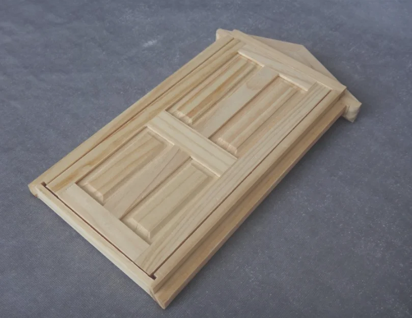 Handmade Miniature Natural Xmas Wooden Fairy Door