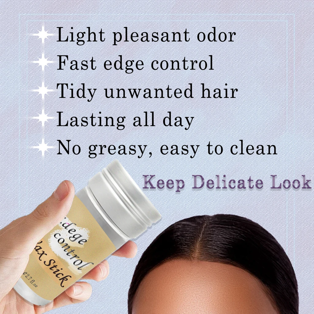 Private Label Wholesale Strong Hold Edge Control Hot Shaping Product No Flaking Residue Styling Hair Wax Stick